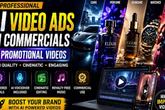 create ai ads, ai commercials, and ai promotional videos