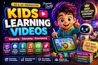do kids learning videos, animation for kids, nursery rhymes, kids videos