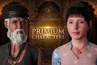 make 3d realistic characters in low budget for your films ,animations and games