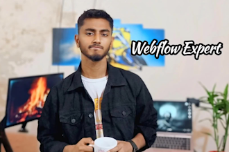 design and develop a responsive, SEO friendly webflow website or clone website