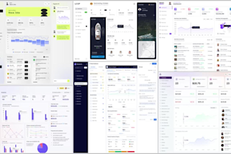 design modern saas dashboard UI UX and web app in figma