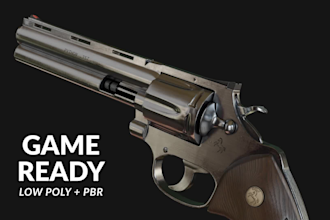 create optimized aaa game ready 3d assets and props