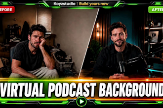 design custom zoom and podcast virtual background