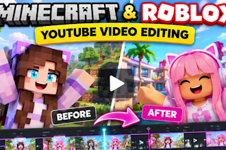 edit engaging minecraft and roblox youtube videos