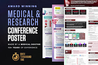 research poster, medical poster, scientific poster, conference poster design