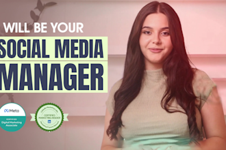 be your social media marketing manager and content creator
