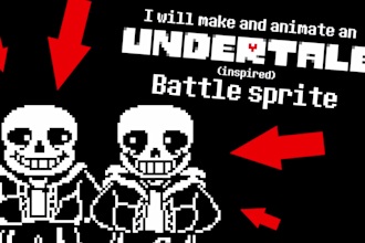 create an undertale inspired pixel art sprite and animate it