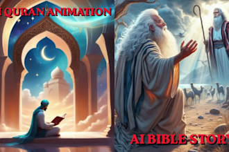 create engaging ai quran animation, quran recitation for kids, bible stories