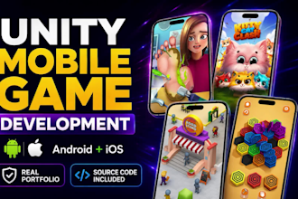 develop a unity mobile game for android and ios