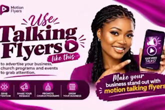 create a talking motion flyer for your business using ai