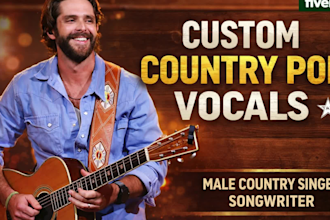 be your male country singer songwriter for custom pop song