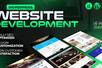 create modern SEO wordpress website design using elementor