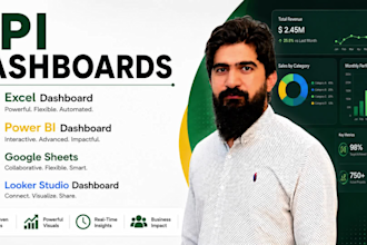 create KPI dashboard using excel, power bi and google sheets