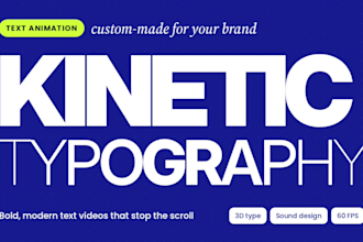 create premium kinetic typography and animated text video