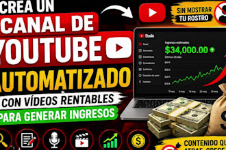 crea un canal de youtube automatizado con vídeos