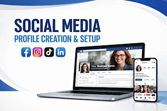 social media profile creation and setup