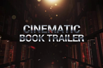 create a cinematic book promo video, book trailer and author marketing video