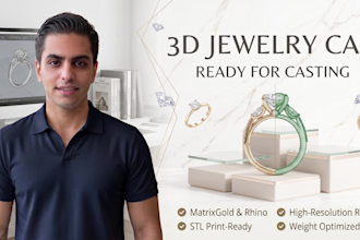 create custom casting ready jewelry 3d cad engagement rings