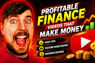 edit high CPM 2d animated finance videos for finance youtube monetization