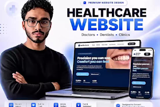 design a modern medical, dental, and healthcare website with online booking