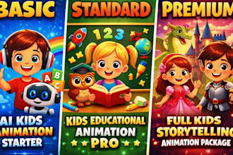 create 3d kids learning videos, nursery rhymes with ai kids animation videos