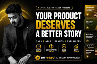 create a premium saas explainer, web, app demo, promo video