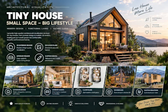 design 3d tiny house, small house, frame house, cabin house, container house