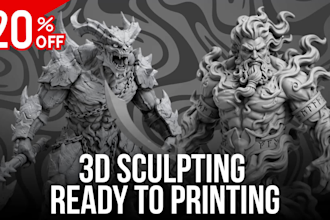 sculpt high quality 3d characters for 3d printing