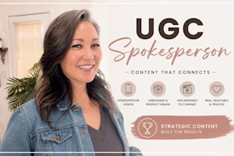 create mature natural ugc spokeperson videos for your brand