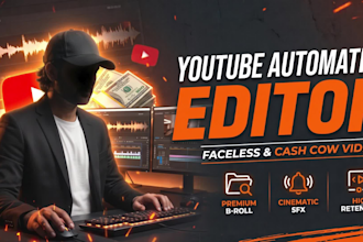 create high retention youtube automation faceless video editing