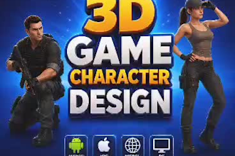 create 3d game character with rigging and animation