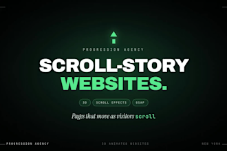 design a 3d animated website with scroll effects