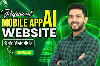 I will build ai mobile app ai chatbot ai website development ai developer ai automation