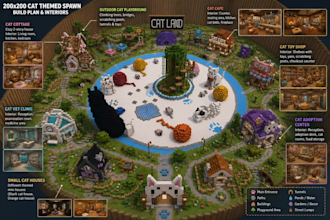 build custom minecraft farms, survival bases and spawns