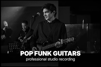 professionally record electro guitar for pop funk music