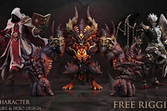 create customized game ready 3d creatures and monsters