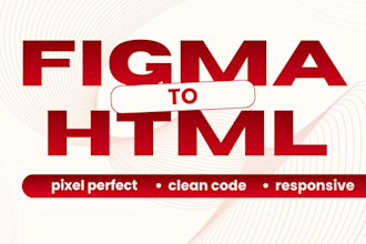 convert figma to HTML and PSD to responsive HTML CSS website