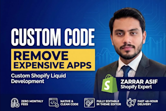 code a custom shopify liquid section to replace expensive apps