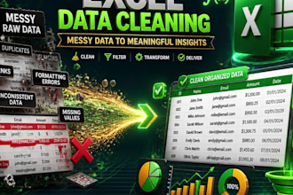 clean, format, merge, split excel data