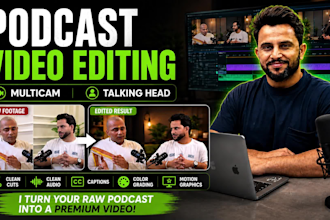 professionally edit podcasts for multicam and talking head videos