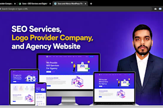 make seo services, logo provider company, and agency website
