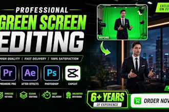 do professionally green screen removal, rotoscoping, wire removal, cut out image