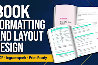 format your book for amazon KDP, ingramspark and print ready