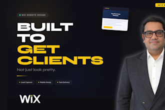 design a wix website that attracts clients and generates leads