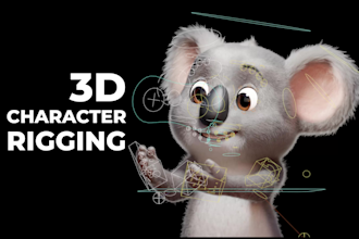 do rigging and blendshapes for your 3d character for animation