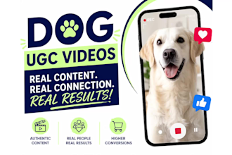 create dog ugc videos for tiktok, reels and ads