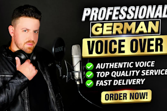 record a german male voice over in a crisp and smooth voice