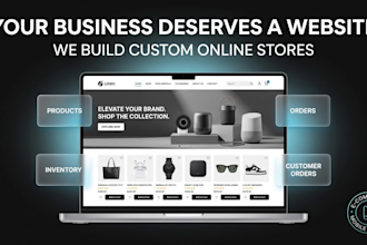 create a modern custom online store website that sells
