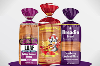 design bread packaging, cake, rusk toast label, bakery product USA, eu brands