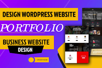 design a responsive wordpress portfolio and business website